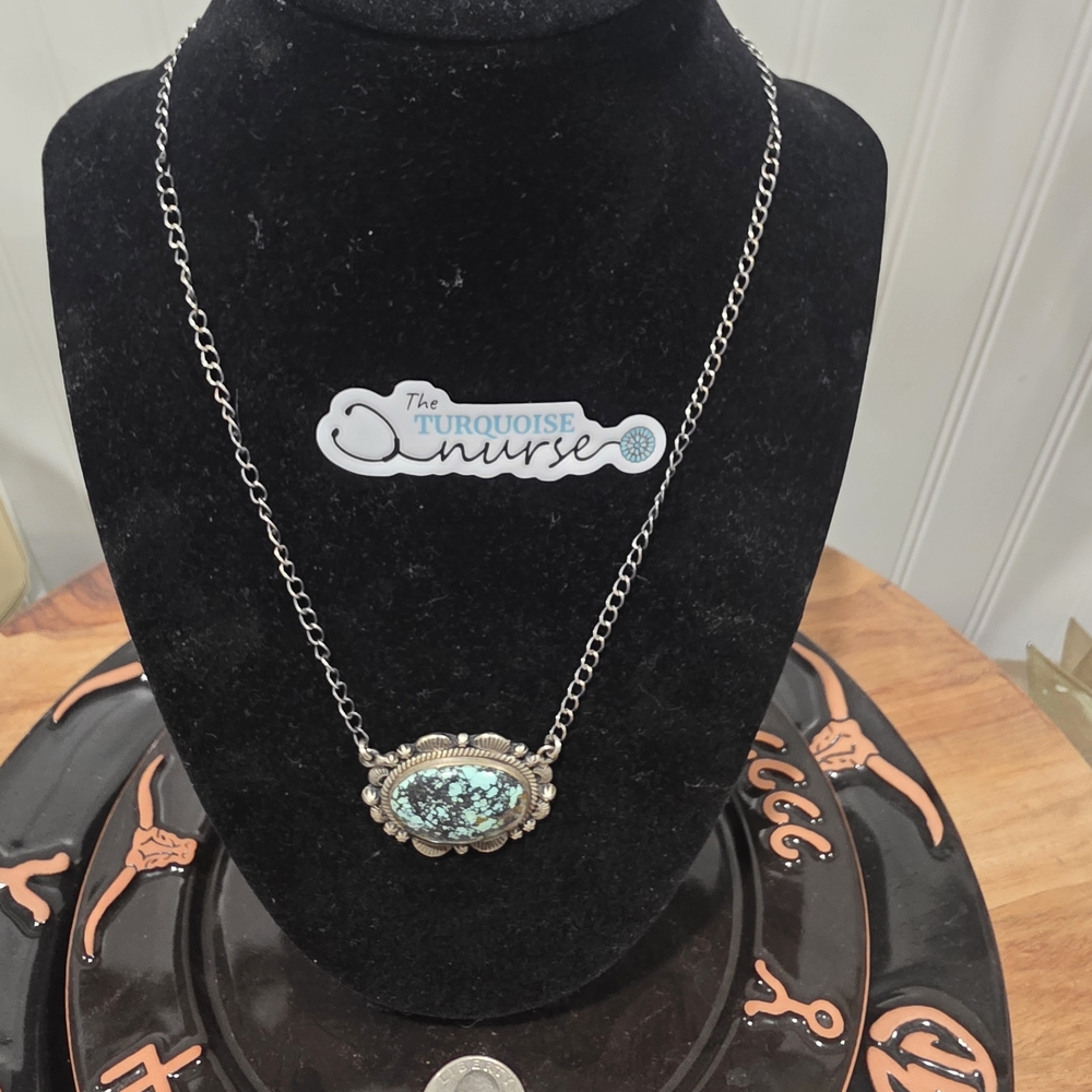 Turquoise Stone Pendant Necklace